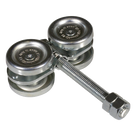 Kit de Carretillas para Puertas Colgantes / 4 Ruedas con Cojinete / Carga 150 lbs (68 kg) / Acero Galvanizado / 2 Unidades