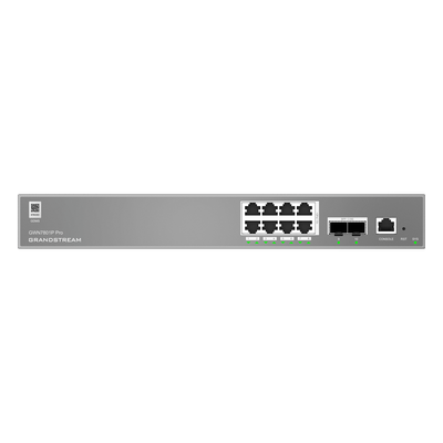 Switch de Red Empresarial L2++ / Serie GWN7800 Pro / 8 Puertos Gigabit PoE 120W / 2 Puertos 2.5GG SFP / Gestión Cloud GDMS / VLAN 4K / QoS Avanzado / Seguridad Integral