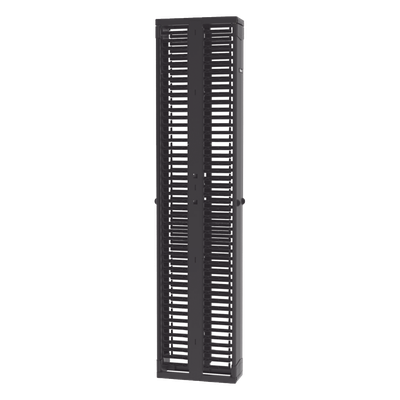 Organizador Vertical PatchRunner™, Doble (Frontal y Posterior), Para Rack Abierto de 45 Unidades, 8in de Ancho, Color Negro