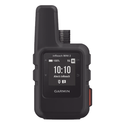 GPS portátil inReach® Mini 2 / Pantalla Monocroma Transflectiva 23 x 23 mm / Resolución 176 x 176 píxeles / Batería Recargable de Iones de Litio / Autonomía Hasta 14 Días / Resistencia al Agua IPX7