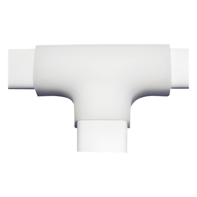 Sección en \"T \" de PVC auto extinguible, para canaleta TMK0812 (3 Piezas) (5040-02001)