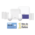 Kit de Alarma Inalámbrica / 48 Zonas / GSM 3G/4G Dual SIM / Wi-Fi 2.4 GHz / 433 MHz / Sirena Exterior / PIR y Contactos Magnéticos