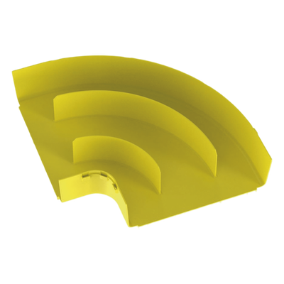 Ángulo Recto a 90º Horizontal, Para Canaletas FiberRunner™ 12X4, Color Amarillo