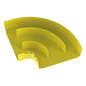 Ángulo Recto a 90º Horizontal, Para Canaletas FiberRunner™ 12X4, Color Amarillo