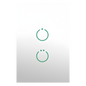 (ZWAVE) Interruptor On/Off panel táctil touch inalámbrico Zwave Plus 2 botones. Compatible con Hubitat HC8, Álula  M2M, otro