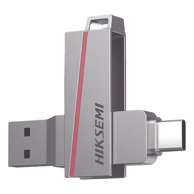 Memoria USB Dual / 128 GB / USB-C y USB-A / Lectura 150 MB/s / Escritura 45 MB/s / Aleación de Zinc Retráctil