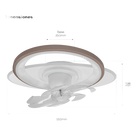 Ventilador de Techo con Luminario LED / 88 W / 6 Velocidades / 3 Tonos de Luz 2700-6500 K / Giro 360° / Diámetro 550 mm / Dimeable