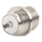 Conector UHF Hembra (SO-239) en Línea, Montaje Frontal en D Plano, Níquel/ Plata/ Baquelita.