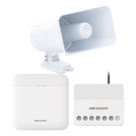 Kit de Alarma Inalámbrico / 48 Zonas / Sirena Exterior 30W IP65 / Relevador 0-36 VDC / Comunicación 433 MHz / AES-128