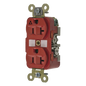 Contacto Dúplex Conexión a Tierra Aislada/ 20 A 125 V/ 2 polos 3 Hilos/ Color Rojo/ Nema 5- 20R/ Grado Industrial.