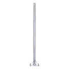 Mástil de Acero / 2 m (6.6 ft) de Altura / Tubo 2\" Calibre 18 / Base 30 x 30 cm / Galvanizado por Inmersión en Caliente / Opresor Integrado