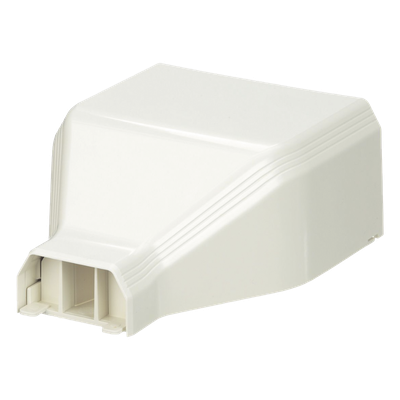 Conexión de tubería a canaleta T45, Salidas de 1/2\", 3/4\", 1\" y 1 1/4\", material ABS, Color Blanco Mate