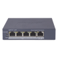 Switch Gigabit PoE+ / Administrable / 4 Puertos 1000 Mbps PoE+ / 1 Puerto 1000 Mbps Uplink / Configuración Nube Hik-PartnerPro / Modo Extendido hasta 300 Metros / 60 Watts