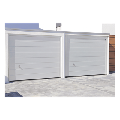 Puerta de Garage de Alta Calidad / Linea Central / Color Blanco 14X7 pies,  AISLADA, Estilo Americana.