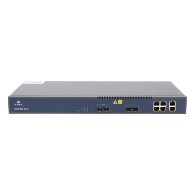 OLT de 2 puertos EPON con 6 puertos Uplink (4 puertos Gigabit Ethernet + 2 puertos Gigabit Ethernet SFP/SFP+) / hasta 128 ONUS