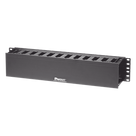 Organizador de Cables Horizontal / Rack 19in / 2UR / Frontal / PatchLink / ABS