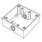 Caja Cuadra de 3/4\" a Prueba de  Intemperie/ Cuenta con 2 salidas.