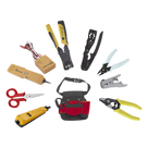 Kit de Herramientas para Instalador de Redes / 9 Piezas / Pinza Pelacables con Probador / Ponchadora Pass Through / Rastreador de Cable / Bolsa 21x11.5x3.4 cm