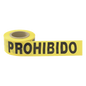 Cinta para barricada \"PROHIBIDO EL PASO\" de 100 m y ancho de 3\".