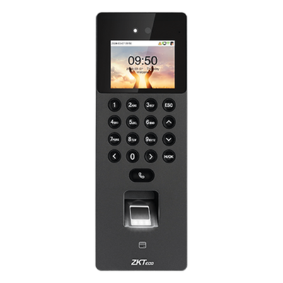 Terminal Biométrica Facial / Cámara Binocular 1MP / 1,500 Rostros 3,000 Huellas / Video Intercom SIP / ONVIF / WiFi / Anti-Fraude
