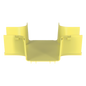 Accesorio de 4 Vías Horizontal, Con Ángulos a 90º, Para Canaletas FiberRunner™ 6X4, Color Amarillo