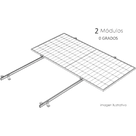 Sistema de Montaje Solar / Techo Plano / 1 Módulo / Inclinación 15° / Resistencia Viento 140 km/h / Área 4 m² (43.1 ft²)