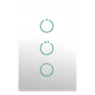 (ZWAVE) Interruptor On/Off panel táctil touch inalámbrico Zwave Plus 3 botones. Compatible con Hubitat HC8, Álula  M2M, otro