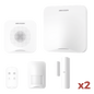 (AX HOME) KIT de Alarma AX HOME / Incluye: 1 Hub con batería de respaldo / 1 Llavero / 1 PIR / 2 Contactos Magnéticos / 1 Sirena / Wi-Fi / 3G/4G / Compatible con Hik-Connect P2P y Hik-Partner PRO