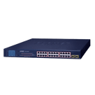 Switch PoE / 24 Puertos Gigabit 802.3af/at / 2 SFP 1000SX / LCD Inteligente / Modo Extendido 250 m (820.2 ft) / 300 W PoE / 52 Gbps