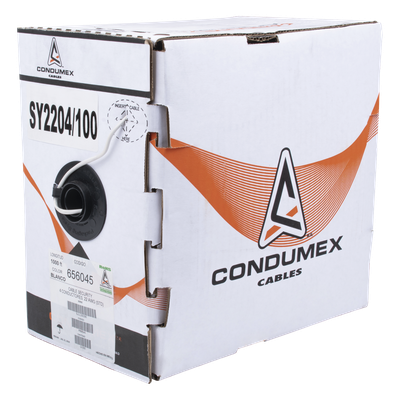 Bobina de 305 Metros (1000 Pies) / Cable de Cobre / 4 x 22 AWG / Tipo Alarmas UL / Para Interior / Color Blanco / Para Aplicaciones de Alarmas de Intrusión / Interfonos / TV Porteros / y Multi-Prop