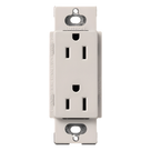 Contacto Dúplex Decorativo / 15 A / 125 V / Diseño Sin Tornillos Visibles / Acabado Biscuit / Compatible Línea Claro