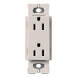 Contacto dúplex Claro de 15 A y 125 V, acabado biscuit, para combinar con atenuadores y apagadores Lutron