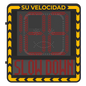 Radar Medidor de Velocidad / Detección 100 m (328.1 ft) / 32 Objetivos / 3 Carriles / Pantalla LED 3000 cd/m² / IP66 / Ethernet
