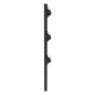 Poste de Paso Negro de 0.75m para Cerca Electrificada. Tubo Galvanizado cal. 18 de 1\"Diam. con Tapón y 3 Aisladores Instalados.