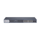 Switch PoE+ Administrable / 16 Puertos Gigabit / 2 Puertos SFP / Alcance Extendido 300 m (984.3 ft) / 225 W / Gestión Web y Nube