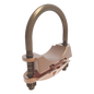 Conector Mecánico para Cable Calibre 4 a 2/0 AWG / Paralelo o 90° Grados a Tubo de 1 1/4\" o Varilla  de 1 3/8\" - 1 1/2\".