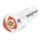 Conector coaxial / N macho / Rosca-soldadura / Bronce plateado / Oro / Teflón / Cables LMR-400, CNT-400, RG8/U