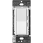 Atenuador de pared inteligente Diva con control deslizante, 120 V sin cable neutro, 150 W LED y CFL o 600 W incandescente y halógeno, sistema Caseta Wireless, color blanco