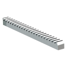 Cremallera de Acero / 2 m (6.6 ft) de Longitud / Módulo 4 / Carga 3000 kgf / Sección 22 x 22 mm / Galvanizado Electrolítico