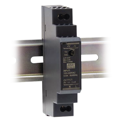Fuente de Poder Riel DIN / 12VCC / 15W / Entrada Universal 85-264VAC / Ultra Delgada 17.5mm