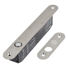 Cerradura de Perno Eléctrica / Diseño Estrecho para Perfiles Delgados / Temporizador 10 s / Buzzer y LED Bicolor / 12-24 VDC / Sensor de Estado de Puerta
