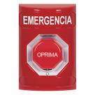 Botón de Emergencia / Acción Mantenida / Girar para Restablecer / LED Multicolor / Texto Español / ADA / Anti-Vandálico
