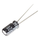 Capacitor Electrolítico de Aluminio / 47 µF / 50 Vcc / 105 °C / ESR 0.14 Ω / 6.3 x 11 mm