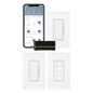 Kit de inicio RA2 Select con repetidor principal, 2 atenuadores de pared, control Pico con adaptador de pared y 3 placas de pared, para control inteligente de iluminación