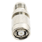 Adaptador en Línea, de Conector TNC Macho Inverso a TNC Hembra, Nquel/ Oro/ Teflón.