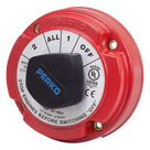 Switch Selector de Batería Marina / 250A Continuos / 360A Intermitentes / 6-32 VCC / 4 Posiciones 1-2-Both-Off / Desconexión de Alternador Integrada / Encendido Protegido
