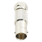 Adaptador en Línea, de Conector BNC Hembra a F Macho, Níquel/ Oro/ Delrin.