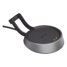 Soporte de carga USB-A / Diseño ergonómico de escritorio / Compatible con diadema profesional / Color negro