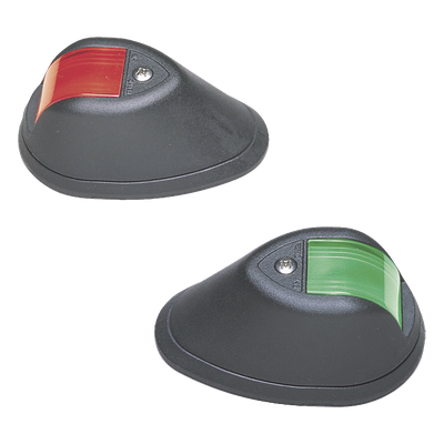 Set de Luces de Navegación Verticales Rojo / Verde con Carcasa en Color Negro para Embarcaciones a Motor de Menos de 20 Metros