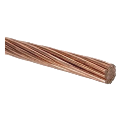 100 m / 1/0 AWG / Cable Eléctrico / Cobre Desnudo / Semiduro 7 Hilos